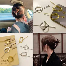 Gold Silver Vintage Hair Clip Geometric Hair Stick Fashion Simple Hollow Circel Hair Stick Girl Women Ponytail Hair Accessories
Gold Silver Vintage Hair Clip Geometric Hair Stick Fashion Simple Hollow Circel Hair Stick Girl Women Ponytail Hair Accessories