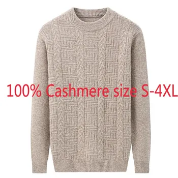 New 100% Pure Cashmere Men Winter Thickened Retro Twist Warm O-neck Casual Computer Knitted Pullovers Sweater Plus Size XS-4XL
New 100% Pure Cashmere Men Winter Thickened Retro Twist Warm O-neck Casual Computer Knitted Pullovers Sweater Plus Size XS-4XL