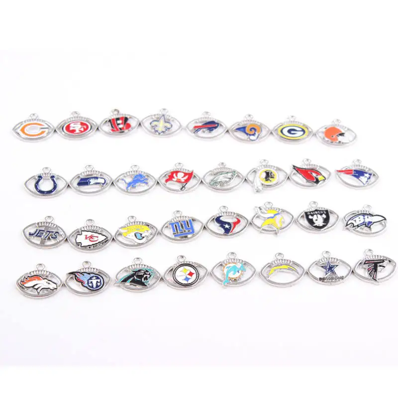 Free Shipping 32 Teams Mixed American Football Charms Pendant for Jewelry Making Sport Fans Jewelry (32pcs/lot)
Free Shipping 32 Teams Mixed American Football Charms Pendant for Jewelry Making Sport Fans Jewelry (32pcs/lot)