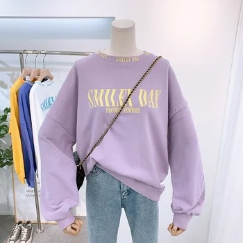2020 New Autumn Women Sweat Coat Letter Printed Pullover Top Simple Loose Casual Sweatshirt Female Cozy Streetwear Coats Teens
2020 New Autumn Women Sweat Coat Letter Printed Pullover Top Simple Loose Casual Sweatshirt Female Cozy Streetwear Coats Teens