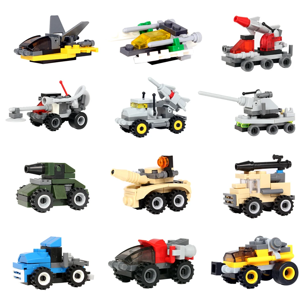 Creative Educational Building Blocks Toys For Children 6Years Tank Plane Truck Car Series Kids DIY Small Bricks Presents
Creative Educational Building Blocks Toys For Children 6Years Tank Plane Truck Car Series Kids DIY Small Bricks Presents