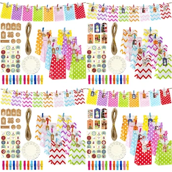 24 Sets Christmas 1-24 Advent Calendar Paper Candy Bag with Tags Clips Stickers 67JB
24 Sets Christmas 1-24 Advent Calendar Paper Candy Bag with Tags Clips Stickers 67JB