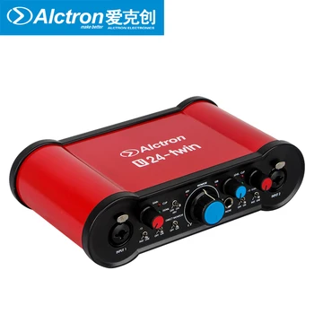 Alctron U24-TWIN sound card 24bit Dual Channel USB audio interface signal from A to D Professional Live broadcast anchor 
Alctron U24-TWIN sound card 24bit Dual Channel USB audio interface signal from A to D Professional Live broadcast anchor