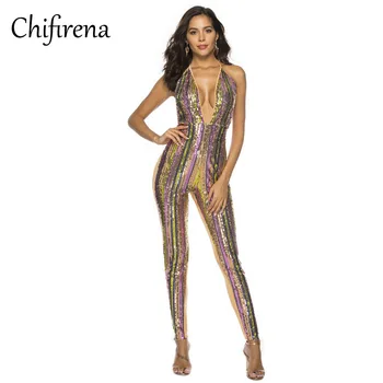 Chifirena Sexy Striped Jumpsuit Elegant Party Sequins Night Club Playsuit Spaghetti Strap Bandage Rompers Slim Overalls Women
Chifirena Sexy Striped Jumpsuit Elegant Party Sequins Night Club Playsuit Spaghetti Strap Bandage Rompers Slim Overalls Women