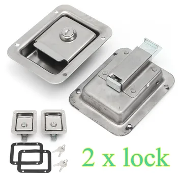 Autoleader 2Pcs Stainless Steel Paddle Door Lock Handle Truck Box Trailer Latch With Key Sliver Durable Toolbox Latch 11.9x9.2cm
Autoleader 2Pcs Stainless Steel Paddle Door Lock Handle Truck Box Trailer Latch With Key Sliver Durable Toolbox Latch 11.9x9.2cm