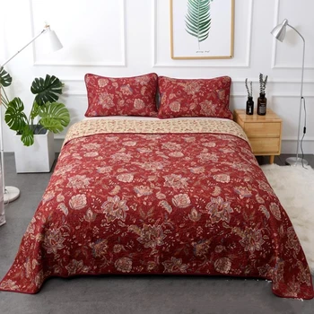 1 Pc Bed Cover+2 Pcs Pillowcases Crimson Plant Bedspread Luxury Double-sided Blanket/Sheet Pure Cotton Quilt Queen Size Bed
1 Pc Bed Cover+2 Pcs Pillowcases Crimson Plant Bedspread Luxury Double-sided Blanket/Sheet Pure Cotton Quilt Queen Size Bed