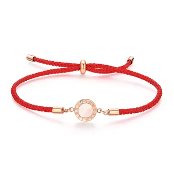 ZOCAI Girl Red Rope Lucky Diamond Bracelet Charms Roman Scale Time Round Bracelet String Pendant Jewelry Accessories for Women G 
ZOCAI Girl Red Rope Lucky Diamond Bracelet Charms Roman Scale Time Round Bracelet String Pendant Jewelry Accessories for Women G