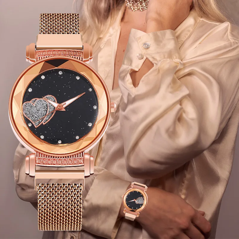 WJ-8844 Starry Sky Luxury Diamond Women Watches Magnetic Buckle Mesh Strap Quartz Wristwatch For Female Dress Top Brand Watch
WJ-8844 Starry Sky Luxury Diamond Women Watches Magnetic Buckle Mesh Strap Quartz Wristwatch For Female Dress Top Brand Watch