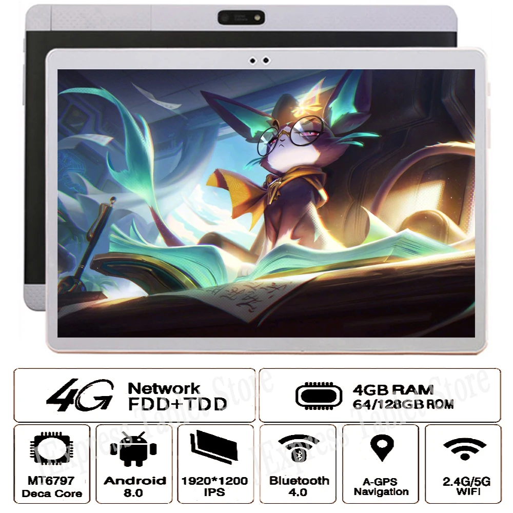 DHL Free Android 8.0 A-GPS 10 inch Tablet 10 Cores 4G FDD LTE Phone Call 4GB RAM 128GB ROM Dual SIM 8.0MP Wifi Bluetooth + Gift
DHL Free Android 8.0 A-GPS 10 inch Tablet 10 Cores 4G FDD LTE Phone Call 4GB RAM 128GB ROM Dual SIM 8.0MP Wifi Bluetooth + Gift