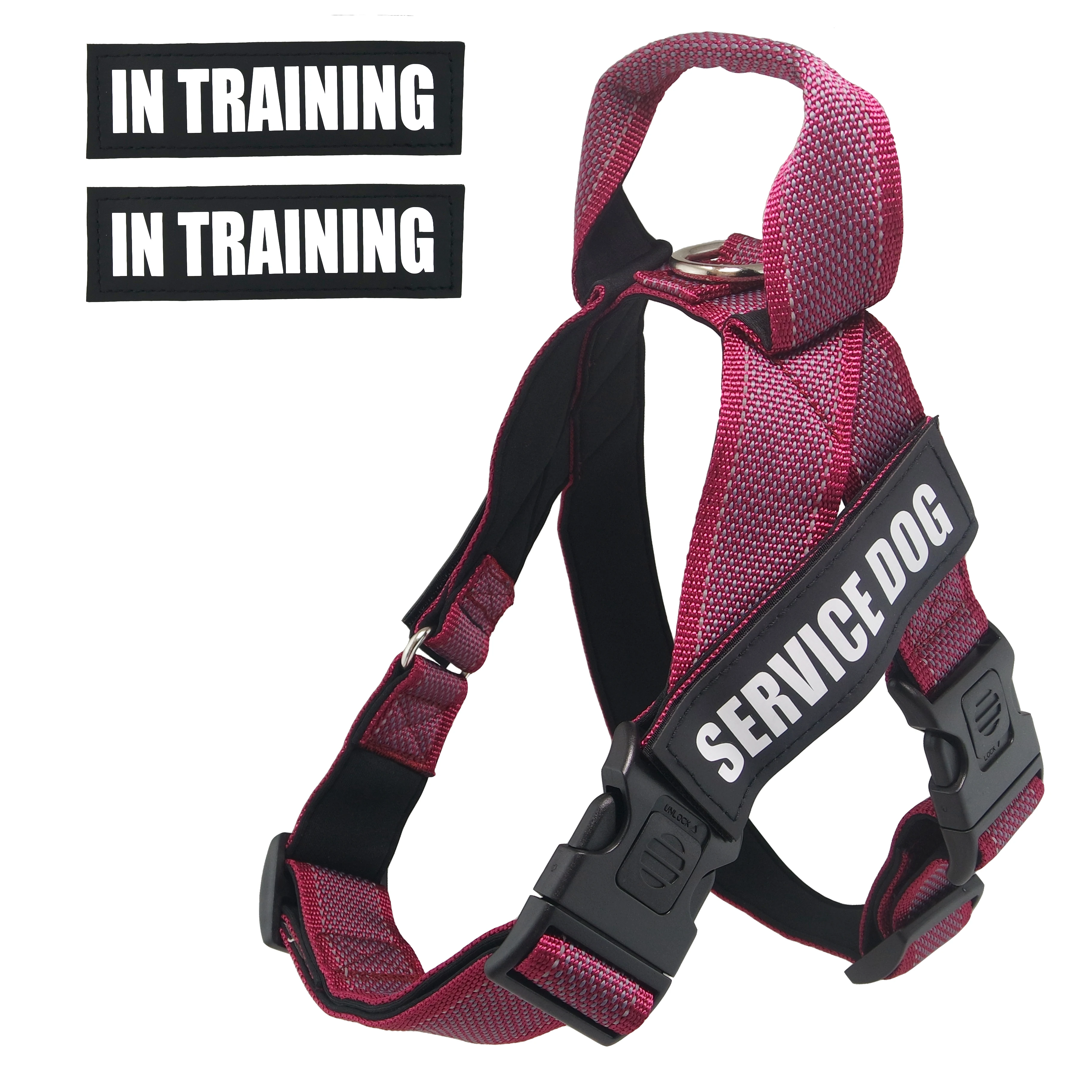 Lightweight Service Dog Vest/Harness with Handle and 2 Free Removable SERVICE DOG & 2 IN TRAINING Patches, Reflective
Lightweight Service Dog Vest/Harness with Handle and 2 Free Removable SERVICE DOG & 2 IN TRAINING Patches, Reflective