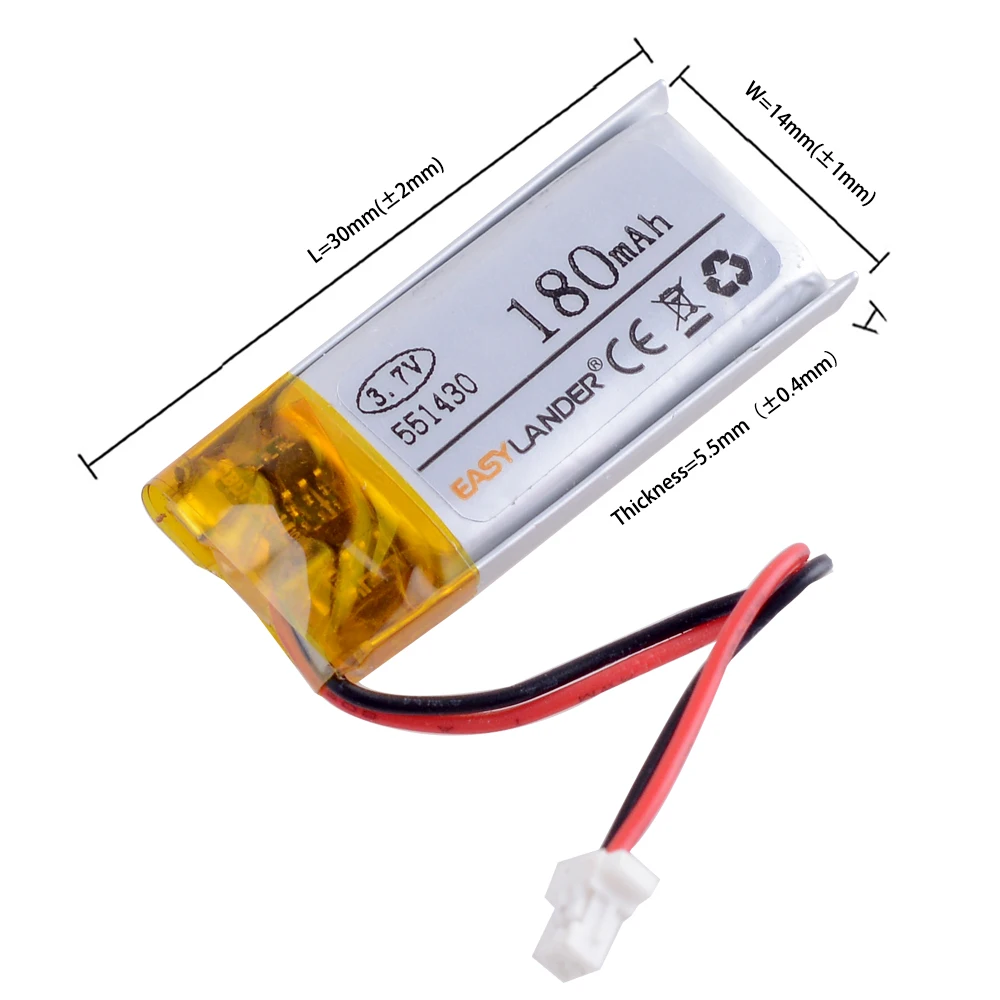 replace HP551429 D.11 170mAh 3.7V Lithium Polymer LiPo Rechargeable ion cells For Mp3Mp4 Mp5 DIY bluetooth heads remote 551430 |
