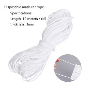White 10M Round DIY Ear Ropes String Cord Rope for Disposable Making Materials Accessories Elastic Band Tool
White 10M Round DIY Ear Ropes String Cord Rope for Disposable Making Materials Accessories Elastic Band Tool