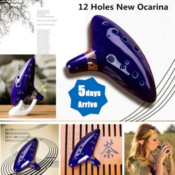 Ocarina Alto C 12 Holes Flute Triforce Ceramic Musical Blue Legend Of Zelda Instrument
Ocarina Alto C 12 Holes Flute Triforce Ceramic Musical Blue Legend Of Zelda Instrument