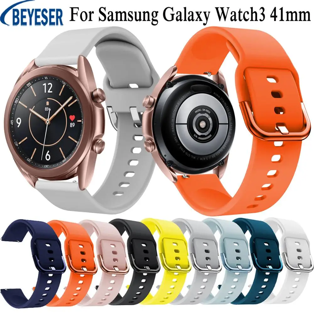 Soft Silicone 20MM Watch Straps For Samsung Galaxy Watch3 41mm Smart watch Sport bracelet For Huami Amazfit GTS Bracelet Strap
Soft Silicone 20MM Watch Straps For Samsung Galaxy Watch3 41mm Smart watch Sport bracelet For Huami Amazfit GTS Bracelet Strap