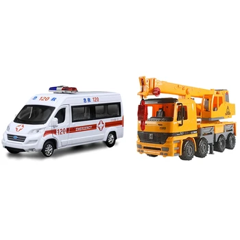 Friction Powered Crane Truck Vehicle Toy Construction Toy & 1:32 Metal Ambulance Car Model with Four Door
Friction Powered Crane Truck Vehicle Toy Construction Toy & 1:32 Metal Ambulance Car Model with Four Door