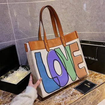 2020 New Fashion Canvas Large Capacity Casual Totes High Quality Shoulder Bags Niche Designer Shoulder Messenger Bags Sac A Main
2020 New Fashion Canvas Large Capacity Casual Totes High Quality Shoulder Bags Niche Designer Shoulder Messenger Bags Sac A Main