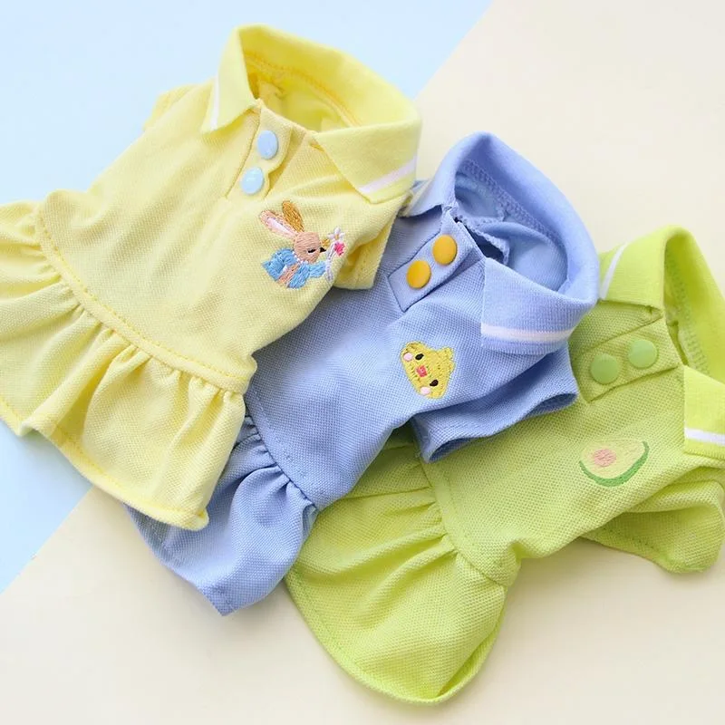 Dog Dress Casual Polo Shirt Dress Spring Summer Pets Outfits Dog Clothes For Small Dog Party Dog Skirt Puppy Pet CostumeXS-XL
Dog Dress Casual Polo Shirt Dress Spring Summer Pets Outfits Dog Clothes For Small Dog Party Dog Skirt Puppy Pet CostumeXS-XL