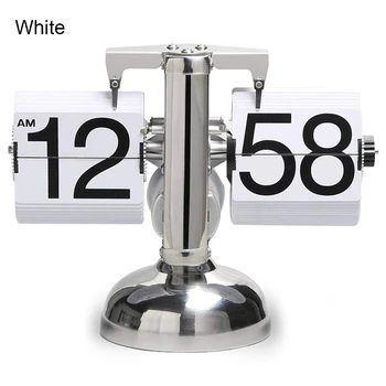 Retro Flip Over Clock Desk Stainless Steel Flip Internal Gear Operated Flip Table Clock Operated Quartz Clocks Small Scale PI669
Retro Flip Over Clock Desk Stainless Steel Flip Internal Gear Operated Flip Table Clock Operated Quartz Clocks Small Scale PI669