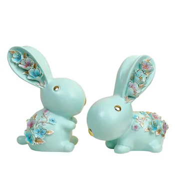 2Pcs/set Embossed Flower Rabbit Figurine Cute Abstract Fortune Rabbit Statue Resin Ornament Home Decoration Accessories R2455
2Pcs/set Embossed Flower Rabbit Figurine Cute Abstract Fortune Rabbit Statue Resin Ornament Home Decoration Accessories R2455