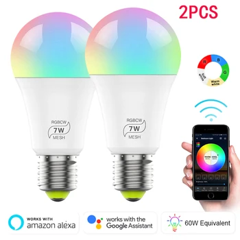 2PCS Colorful Bulb E27 B22 E26 Smart APP WIFI Remote Control Smart LED Light RGB/Colorful Temperature Romantic Music Lamp Bulb
2PCS Colorful Bulb E27 B22 E26 Smart APP WIFI Remote Control Smart LED Light RGB/Colorful Temperature Romantic Music Lamp Bulb
