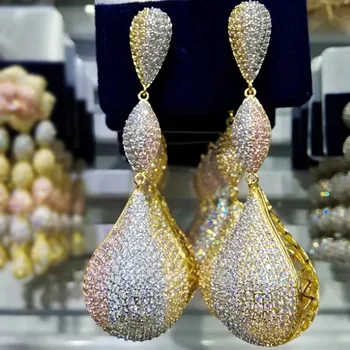 Soramoore Luxury Waterdrop Balls Long Dangle Earrings for Women Wedding Full Micro CZ Cubic Zircon Dubai Indian Earrings Bohemia
Soramoore Luxury Waterdrop Balls Long Dangle Earrings for Women Wedding Full Micro CZ Cubic Zircon Dubai Indian Earrings Bohemia