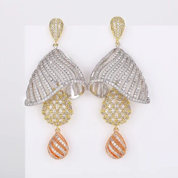 VERY GIRL 61mm Luxury Dangle Earring For Women Wedding Cubic Zircon Crystal CZ Dubai Bridal Earring Brincos
VERY GIRL 61mm Luxury Dangle Earring For Women Wedding Cubic Zircon Crystal CZ Dubai Bridal Earring Brincos