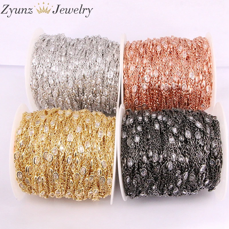 5 Meters Clear Oval shape Cubic Zirconia Chain Brass Metal Rosary Chains for Jewelry Making Accessories
5 Meters Clear Oval shape Cubic Zirconia Chain Brass Metal Rosary Chains for Jewelry Making Accessories