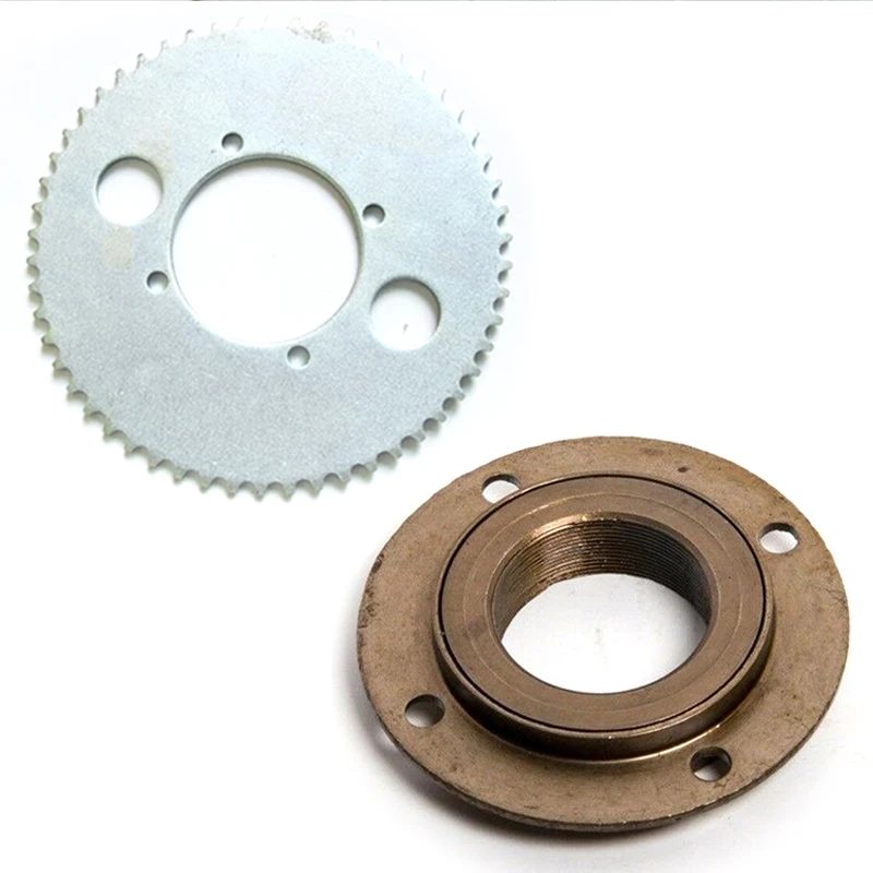 54T 4 Hole Sprocket Chain Drive Gear+Toothless Wheel Rear Wheel For T8F Chain
54T 4 Hole Sprocket Chain Drive Gear+Toothless Wheel Rear Wheel For T8F Chain