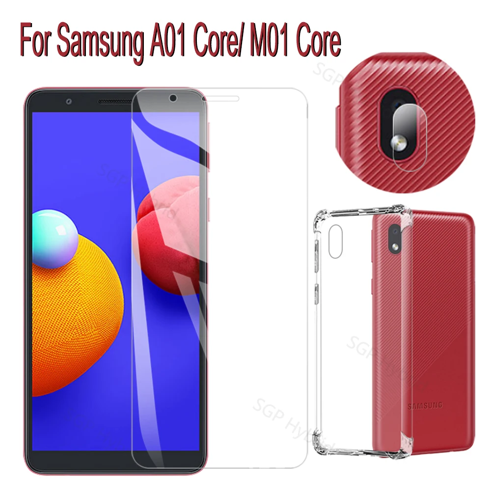 Защитное стекло для Samsung Galaxy M01 Core ударопрочный чехол с воздушной подушкой Sumsung A01