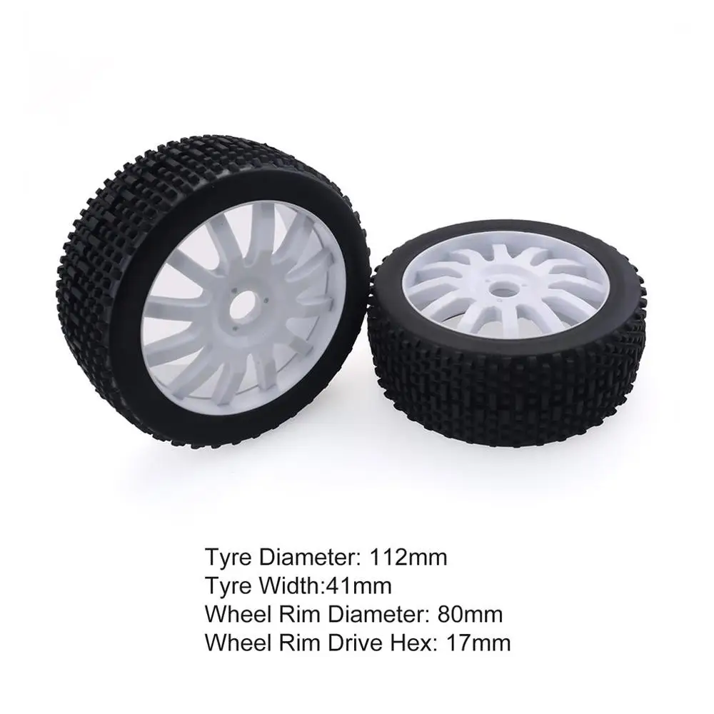 2PCS 1/8 RC Car Rubber Tyres Plastic Wheels for Redcat VRX HPI Team Losi Kyosho HSP Carson 1/8 Buggy/On-road car/Short Course 
2PCS 1/8 RC Car Rubber Tyres Plastic Wheels for Redcat VRX HPI Team Losi Kyosho HSP Carson 1/8 Buggy/On-road car/Short Course