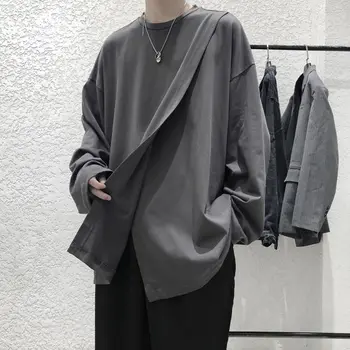 2020 Autumn Solid Color Dark Series Design Sense Loose Long-sleeved Pullover Fashion Casual Youth Style T-shirt M-2XL
2020 Autumn Solid Color Dark Series Design Sense Loose Long-sleeved Pullover Fashion Casual Youth Style T-shirt M-2XL