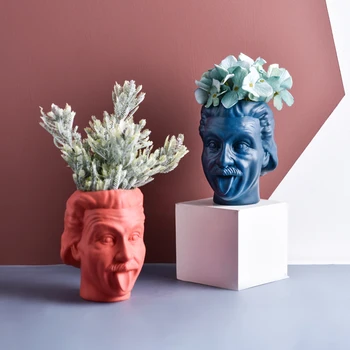 Nordic Modern Design Einstein Figure Flower Pots Desktop Decor Home Decoration Figurines Crafts Flowerpots Ornament Pen Holder 
Nordic Modern Design Einstein Figure Flower Pots Desktop Decor Home Decoration Figurines Crafts Flowerpots Ornament Pen Holder