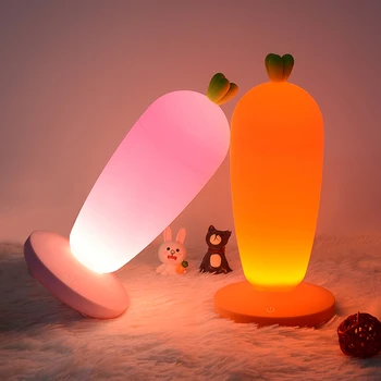 Carrot Atmosphere LED Night Light USB Rechargeable Dimmable Touch Switch Table Lamp Home Decor Child Creative Gift Bedside Lamp
Carrot Atmosphere LED Night Light USB Rechargeable Dimmable Touch Switch Table Lamp Home Decor Child Creative Gift Bedside Lamp