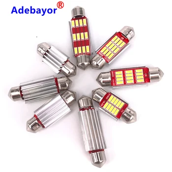 

14PCS Festoon 31mm 36mm 39mm 41mm C5W CANBUS NO Error Auto Light 12SMD 4014 LED Car Interior Dome Lamp Reading Bulb White DC12V