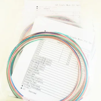 free shipping 100pcs 1x8 mini cable optical fibre splitters without connector spliter ftth 1:8 fiber PLC splitter