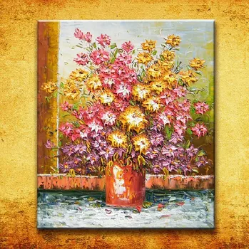 Handmade Palette Knife Textured Flower Oil Painting Sale Modern Living Room Art Decorative Painting For Home Décors Vinicor Art 
Handmade Palette Knife Textured Flower Oil Painting Sale Modern Living Room Art Decorative Painting For Home Décors Vinicor Art