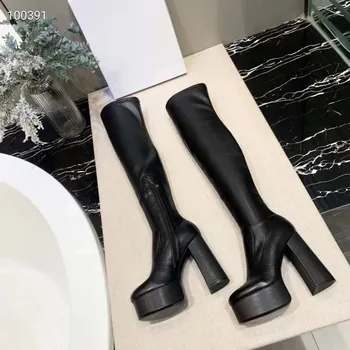 Over-the-knee Boots for Women Thick High Heel Waterproof Platform Elastic Female Boots Zipper High quality 2020 New Fashion Show
Over-the-knee Boots for Women Thick High Heel Waterproof Platform Elastic Female Boots Zipper High quality 2020 New Fashion Show