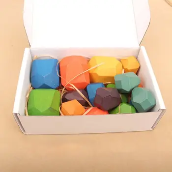 16 Pcs Children Wooden Colored Stone Stacking Game Building Block Education Toy 23GD
16 Pcs Children Wooden Colored Stone Stacking Game Building Block Education Toy 23GD
