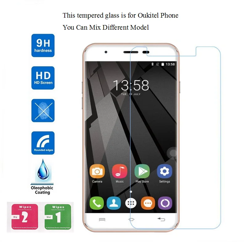 10 PCS Premium Tempered Glass Screen Guard Film For Oukitel U7 Max U11 U15 U15S U18 U20 Plus U22 U23 U25 Pro | Мобильные телефоны и