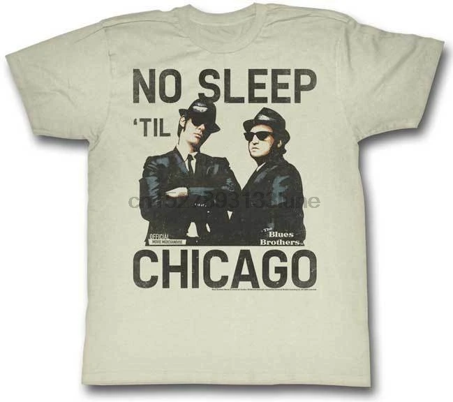 The Blues Brothers No Sleep Til Chicago футболка для взрослых классический фильм | Мужская одежда
