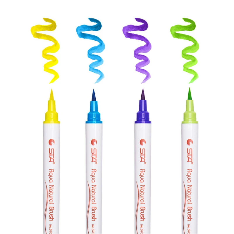 STA 12/24/36 Colors Soft Brush Pen Set Durable Watercolor Pen for Artists Coloring Books Manga Comic Calligraphy Art Supplies
STA 12/24/36 Colors Soft Brush Pen Set Durable Watercolor Pen for Artists Coloring Books Manga Comic Calligraphy Art Supplies