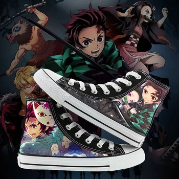 Anime Canvas Shoes Demon Slayer: Kimetsu no Yaiba Kamado Nezuko High help shoes Men/Women Black White lovers Sneakers unisex
Anime Canvas Shoes Demon Slayer: Kimetsu no Yaiba Kamado Nezuko High help shoes Men/Women Black White lovers Sneakers unisex