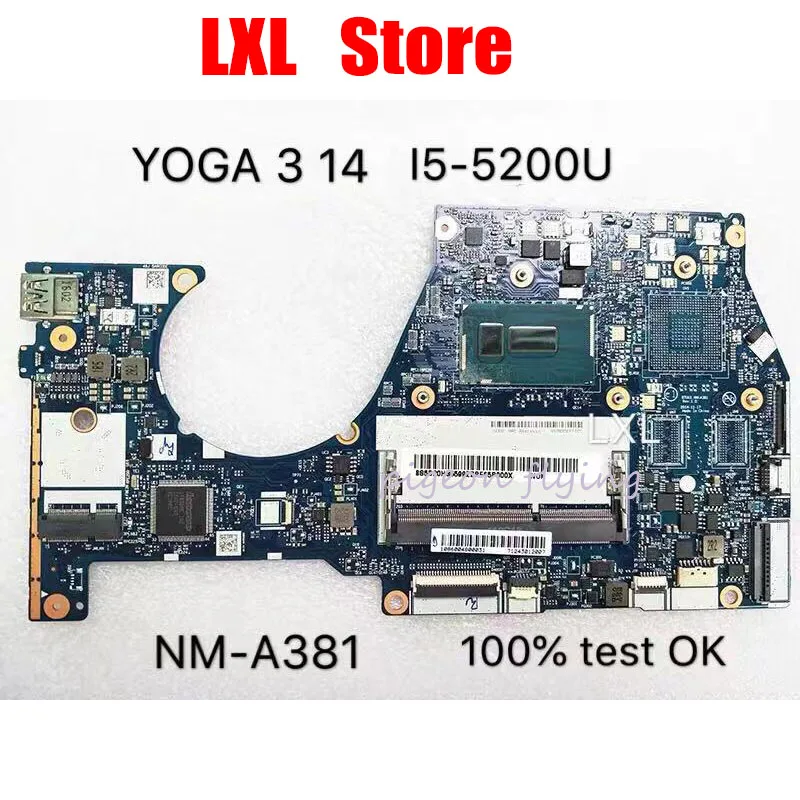 NM A381 ноутбук материнская плата для Lenovo YOGA3 14 Оригинал I5 5200U 100% тест