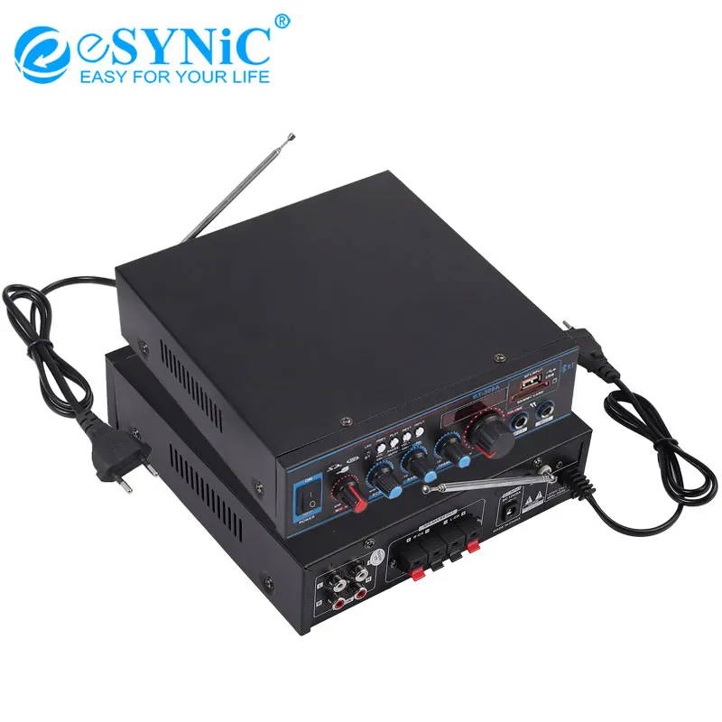 ESYNiC 800 Вт HIFI Цифровой Bluetooth-совместимый стерео аудио усилитель для FM SD Радио Mic