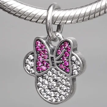 

Original Sparkling Minnie Icon With Crystal Pendant Beads Fit 925 Sterling Silver Bead Charm Pandora Bracelet Diy Jewelry