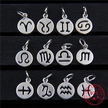 Handmade 100% 925 Silver Color Jewelry Charm Beading Twelve Constellations Pendant DIY Bracelet Necklace Decoration Accessories
Handmade 100% 925 Silver Color Jewelry Charm Beading Twelve Constellations Pendant DIY Bracelet Necklace Decoration Accessories