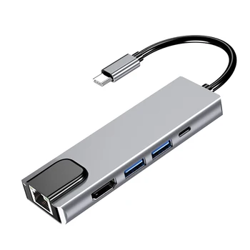USB C Hub USB Type C to Multi USB 3.0 4K HDMI 1000Mbps RJ45 Adapter Dock USB Type C Dock Station HDMI for Laptop
USB C Hub USB Type C to Multi USB 3.0 4K HDMI 1000Mbps RJ45 Adapter Dock USB Type C Dock Station HDMI for Laptop