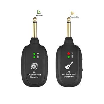 Portable Guitar Wireless System Transmitter 4 Channels Audio Receiver For Electric Guitar Bass Rechargeable Guitar Violin
Portable Guitar Wireless System Transmitter 4 Channels Audio Receiver For Electric Guitar Bass Rechargeable Guitar Violin
