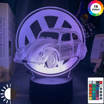 3d Illusion Lamp Beetle Car for Kids Bedroom Decor Nightlight Colorful Atmosphere Child Birthday Gift Supercar Led Night Light
3d Illusion Lamp Beetle Car for Kids Bedroom Decor Nightlight Colorful Atmosphere Child Birthday Gift Supercar Led Night Light