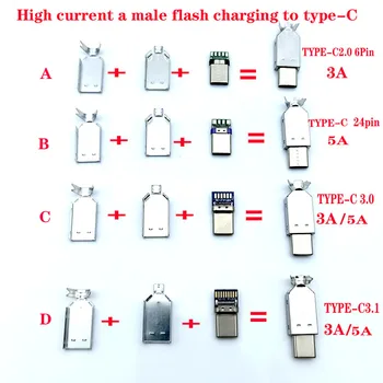3sets USB 3.1 Type C 2.0 Male jack Charging Plug Welding Type USB-C adapter 3/4 in 1 3A/5A large current Connector With case
3sets USB 3.1 Type C 2.0 Male jack Charging Plug Welding Type USB-C adapter 3/4 in 1 3A/5A large current Connector With case